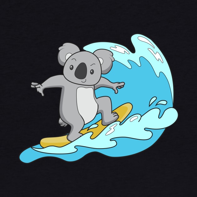 kawaii surfing koala by theglaze